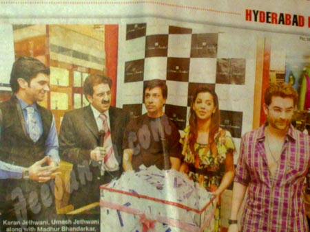 - Karan Jethwani with Madhur Bhandarkar Neilnitin Mukesh in Times Of India